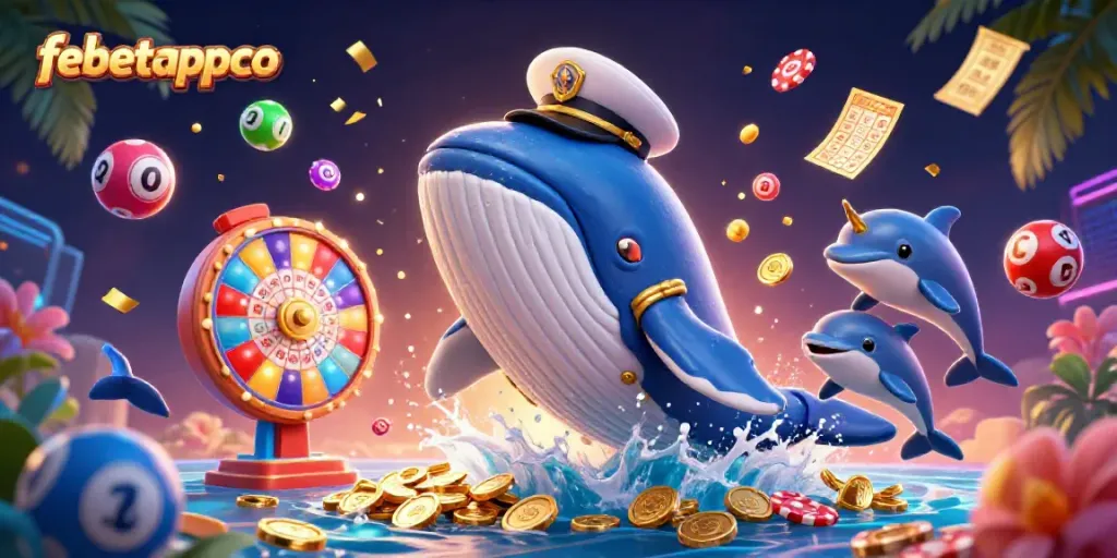 Experience the vibrant gaming world with febetappco, as the whale breaches the coins and dolphins dance with poker chips.