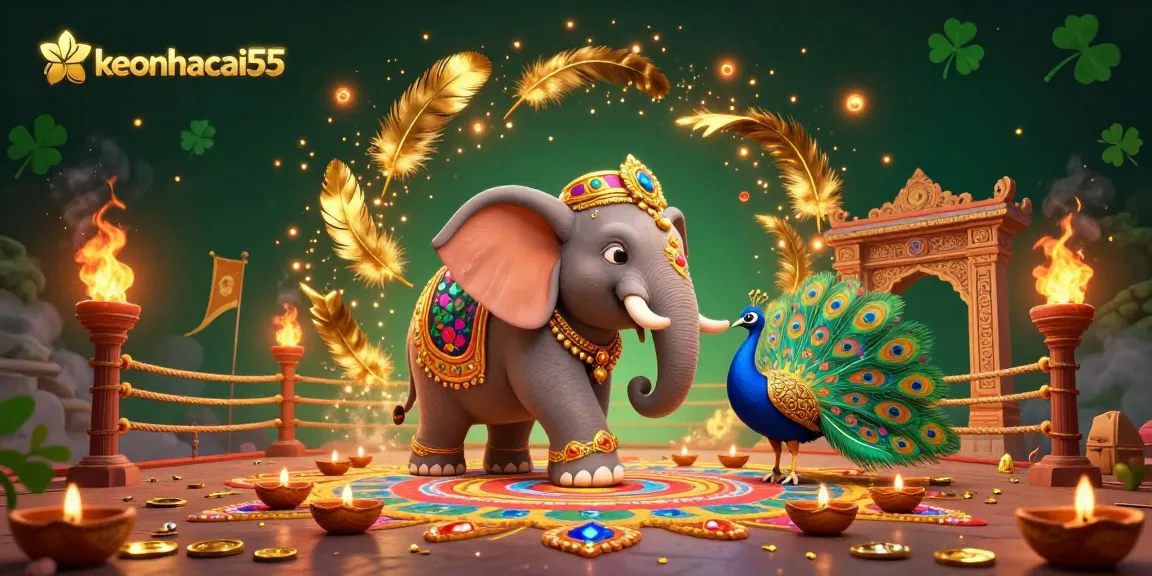 Experience the excitement of sports betting on keonhacai55 with vibrant visuals of colorful characters and dynamic game elements.